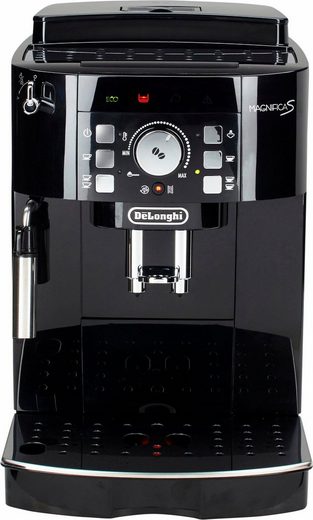 Kaffeevollautomat Magnifica S ECAM21.118.B - Milchaufschäumdüse für Cappuccino, Schwarz Einfache Bedienung (Direktwahltasten) & Reinigung, Kegelmahlwerk