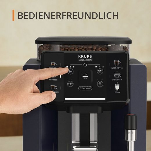 Kaffeevollautomat EA910B.23 Sensation Milk Bundle mit Krups Milchaufschäumer im Wert von UVP 79,99