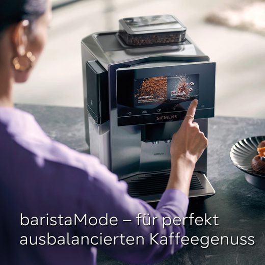 Kaffeevollautomat EQ900 plus TQ903DZ3, auto. Reinigen/Entkalken, Cold Brew, Barista-Mode ETM Testnote "sehr gut", Geräuschreduzierung, edelstahl