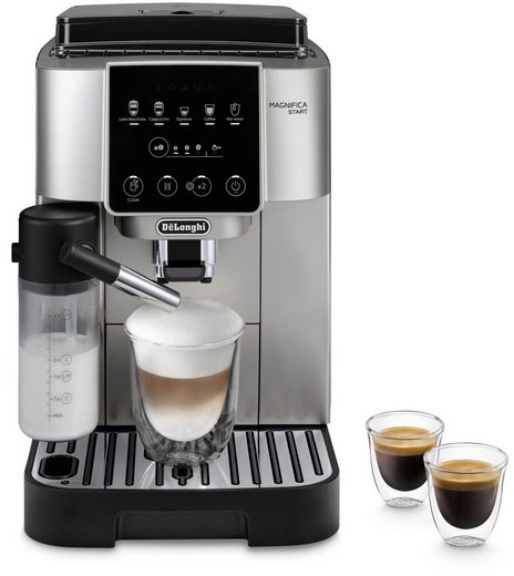 Kaffeevollautomat Start Milk ECAM220.80.SB, Milchkaraffe inklusive, Perfekter Cappuccino Für cremigen Barista-Milchschaum – auch für pflanzliche Alternativen
