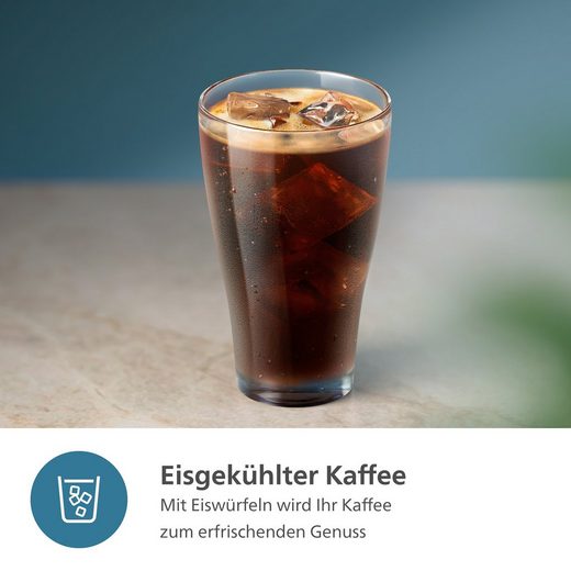 Kaffeevollautomat EP3343/50 3300 Series, 6 Getränke (heiß oder eisgekühlt) LatteGo-Milchsystem, SilentBrew Technologie, Weiß-Schwarz